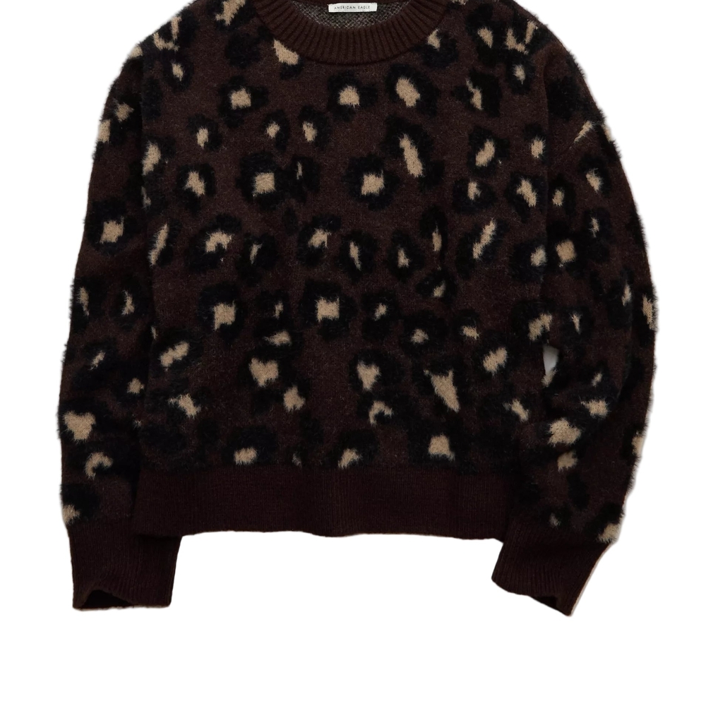 American Eagle Outfitters Leopard Print Sweater